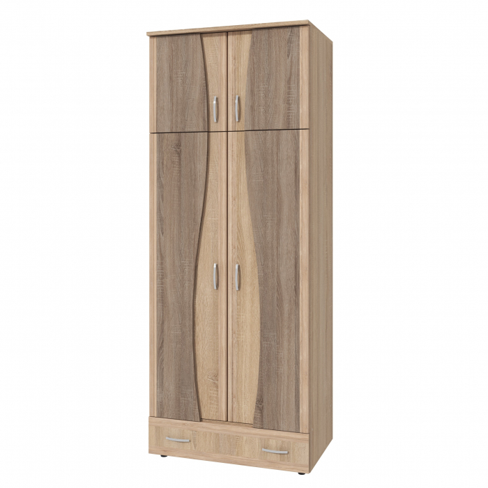 Dulap 2Usi S Cu Despartitor, 90x50x198 cm, Sonoma/Truffe [4]