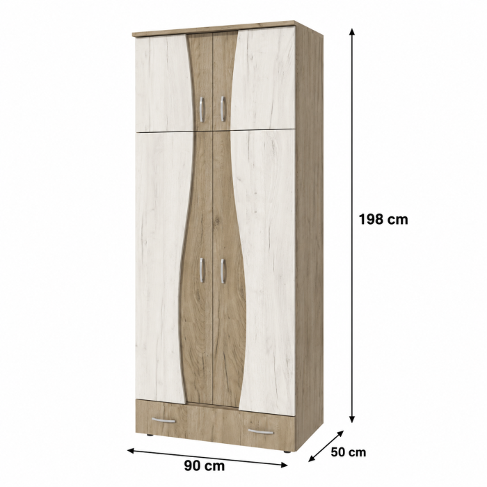Dulap 2Usi S Cu Despartitor k002 k001 90x50x198 cm [8]