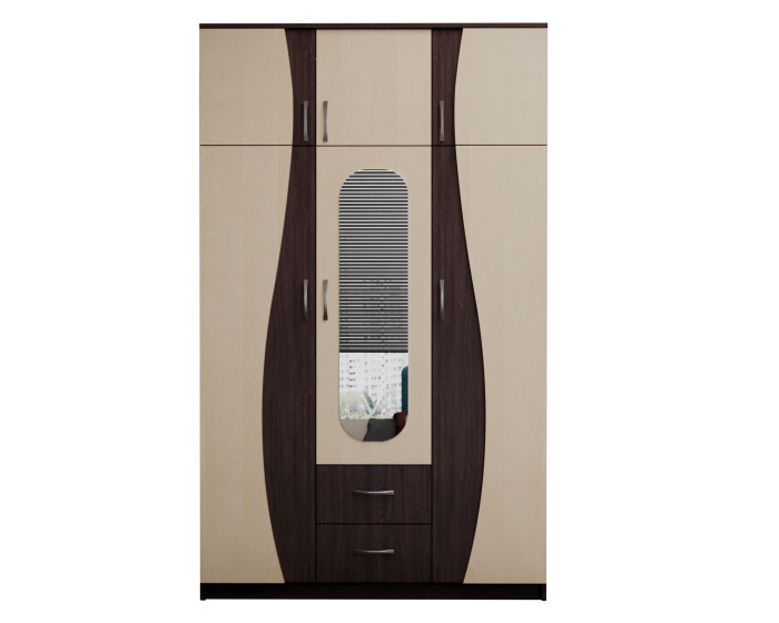 Dulap 3U "S" FS, 120x50x198cm wenge+mesteacan [7]