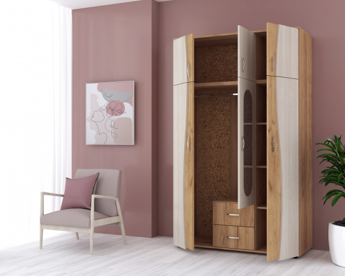 Dulap 3Usi S 120x50x198 cm K003+Kiruna [2]