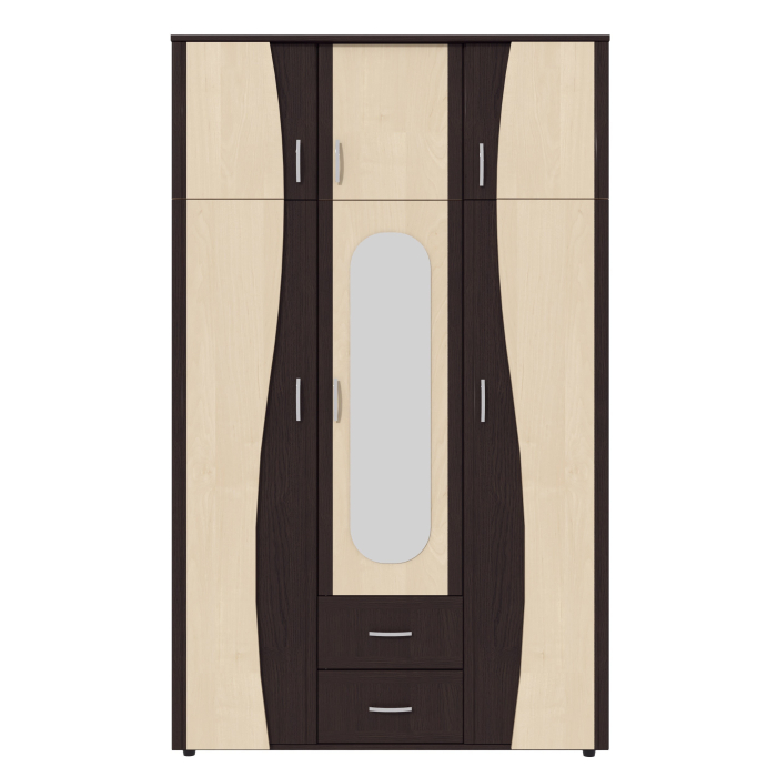 Dulap 3Usi "S", 120x50x198 cm Wenge+Mesteacan [3]