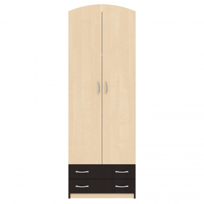 Dulap-4 ( 2U+2S ) Ro, 74x54x212 cm Wenge+Mesteacan [3]