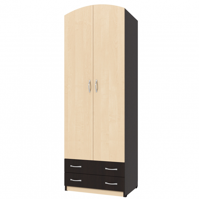 Dulap-4 ( 2U+2S ) Ro, 74x54x212 cm Wenge+Mesteacan [4]
