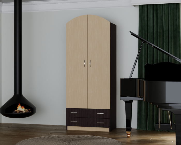 Dulap-4 2U/2S RO Wenge Mesteacan  74x54x212 cm [2]