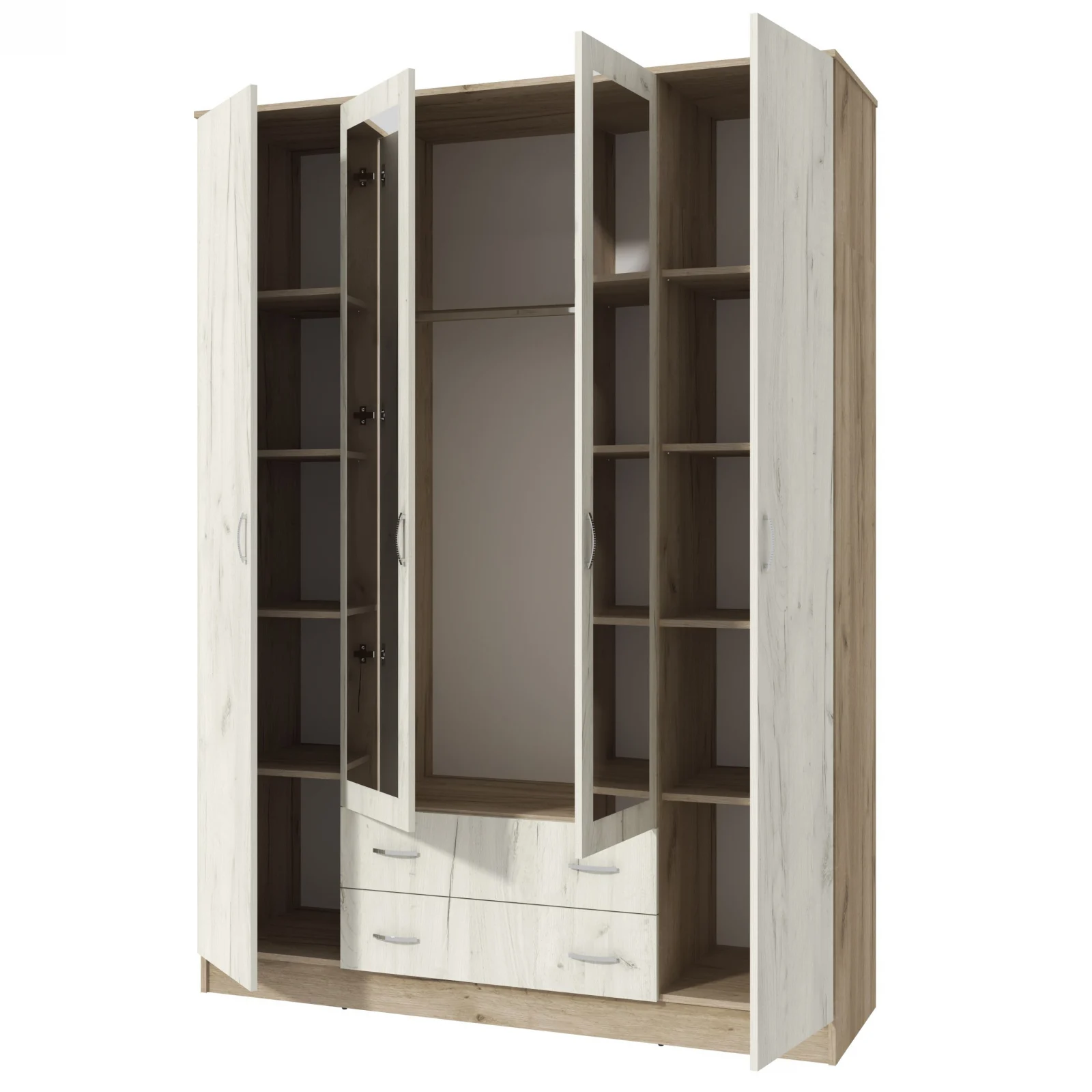 Dulap Garmonia 4 Usi  Stejar K001/K002 160x52x200 cm [5]