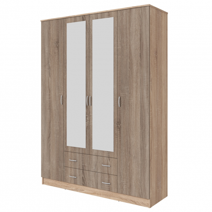 Dulap Garmonia 4U, 160x50x200 cm, Sonoma/Trufe [4]