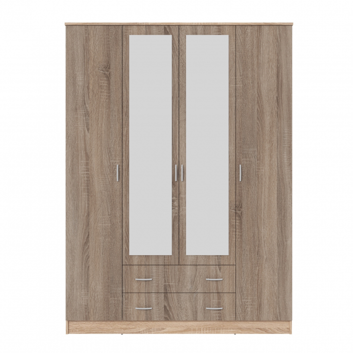 Dulap Garmonia 4U, 160x50x200 cm, Sonoma/Trufe [3]