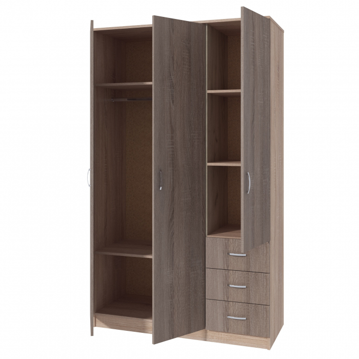 Dulap Ionut, 120x50x200 cm, Sonoma/Trufe [5]