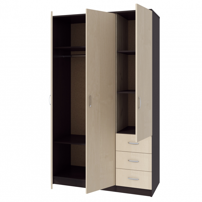 Dulap Ionut,120x50x200 cm, Wenge+Mesteacan [5]