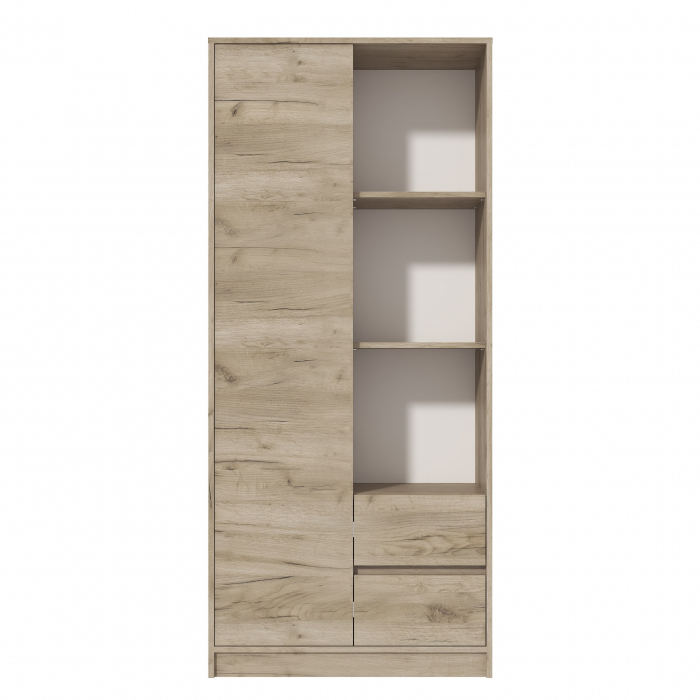 Dulap MP1 - 1U+2S, 80x33x180 cm, Stejar K002 [3]