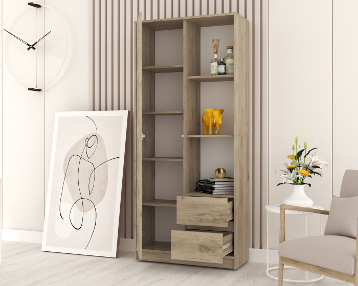 Dulap MP1 - 1U+2S, 80x33x180 cm, Stejar K002 [2]