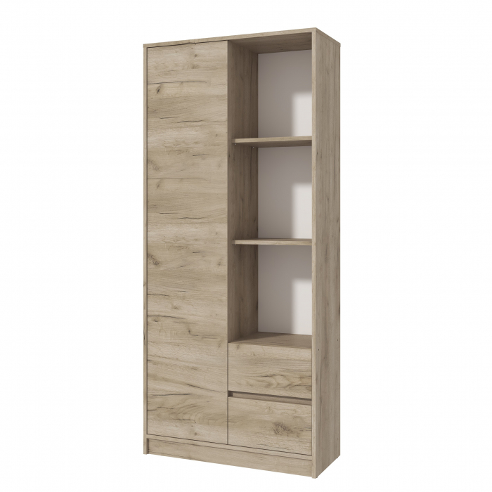 Dulap MP1 - 1U+2S, 80x33x180 cm, Stejar K002 [4]