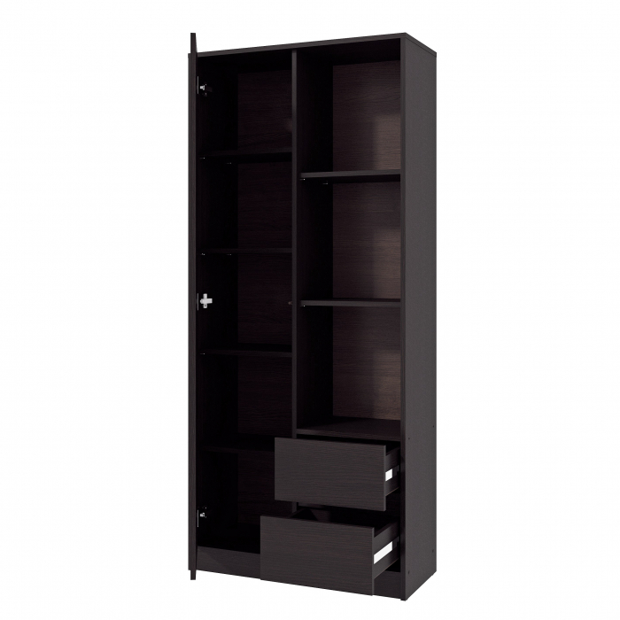 Dulap MP1 - 1U+2S, 80x33x180 cm, Wenge [5]