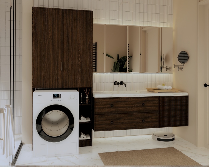 Dulap MS 2U Polite, 85x35X199 cm, Wenge [3]
