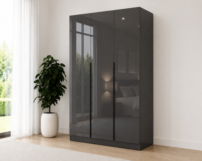 Dulap Prestige 3 Usi  Acril Antracit [2]