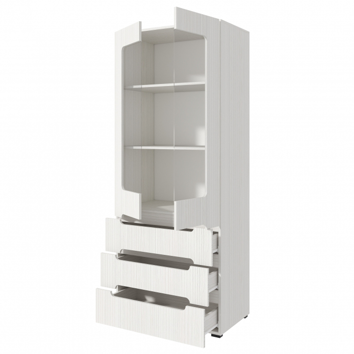 Dulap Stil-21, 80x46x195 cm Alb [5]