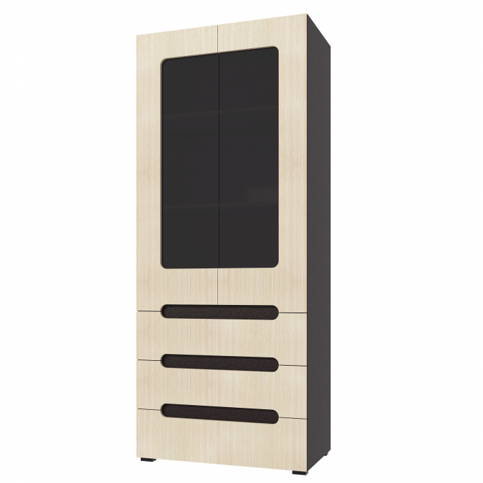 Dulap Stil-21, 80x46x195 cm Wenge+Mesteacan [4]