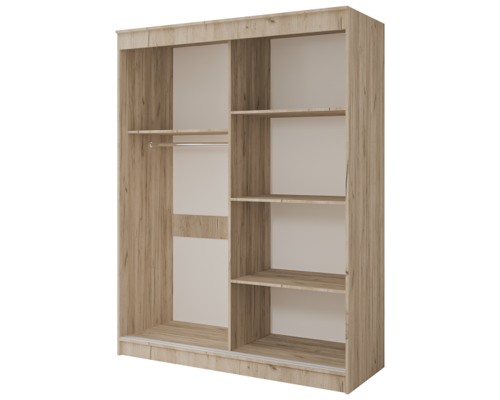 Dulap UC MP1, 150x60x200 cm, Stejar K002/Alb [7]