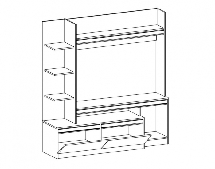 Living Berna Nuc+Wenge 170X46X180CM [2]