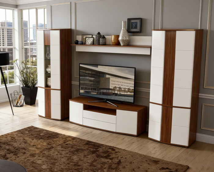 Living Dona 1 Alb Frasin Shimo 332x45x208 cm [10]