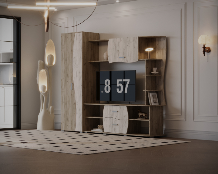 Living Kapri Ro Stejar K002+K001 225x45x192 cm