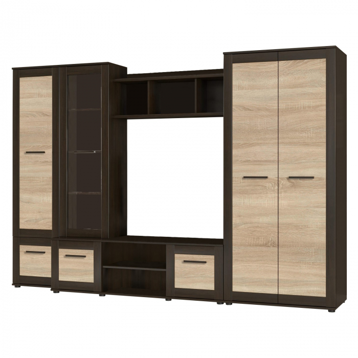 Living Kongo, Wenge + Sonoma, 300x52x203 cm [2]