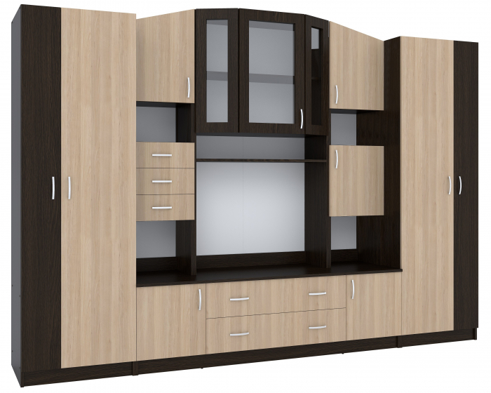 Living Macarena 290x51x196cm, wenge/mesteacan [2]