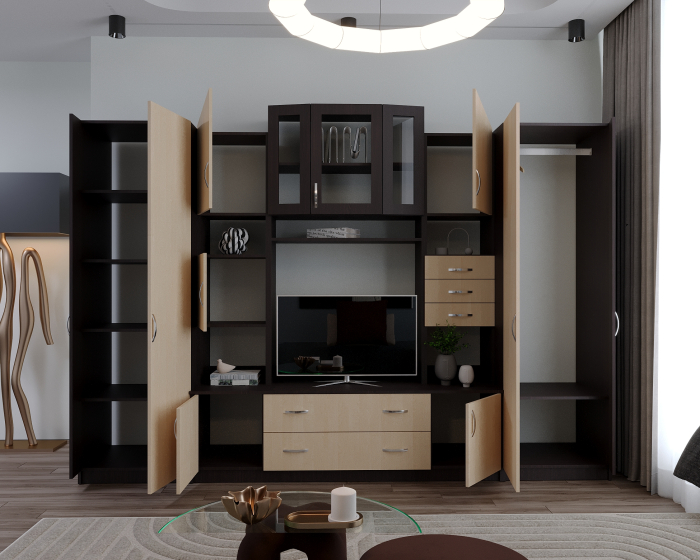 Living Macarena 290x51x196cm, wenge/mesteacan [4]