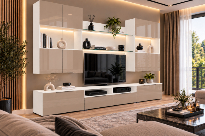 Living MP2 Alb + Acril antracit, cappuccino [5]