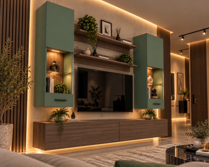 Living MP5 Stejar K696 Umber Primavera + Kasmir, Smoke Green, Antracit Stejar K696 Umber Primavera+K521 Smoke Green [3]
