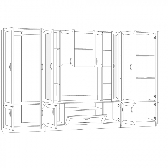 Living Natalia, 320x51x200 cm, Stejar K002 [3]