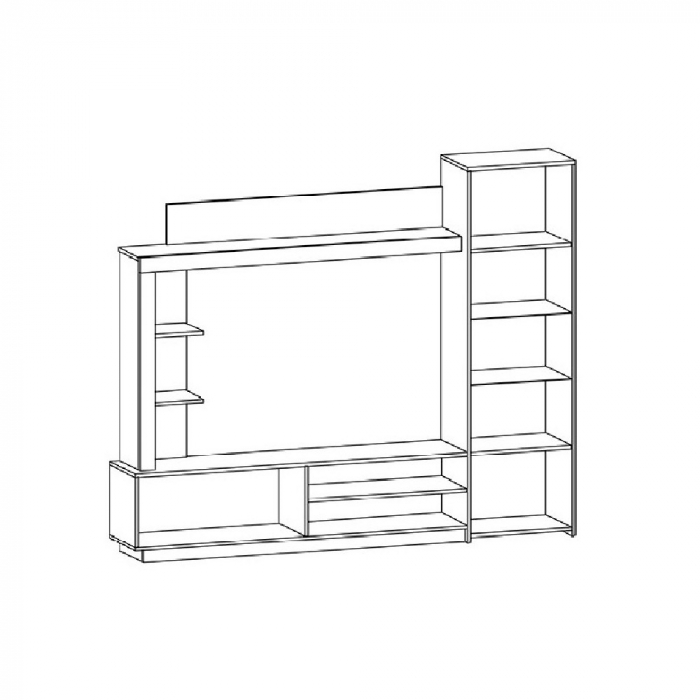 Living Trento Sonoma+Alb 204x35x177 cm [2]