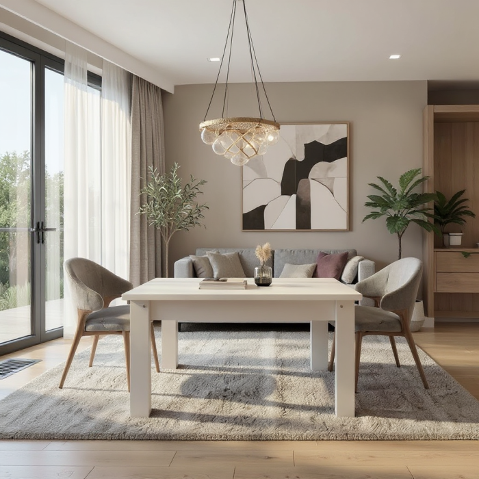 Masa bucatarie KC-6 Alb 100x60x74 cm [4]