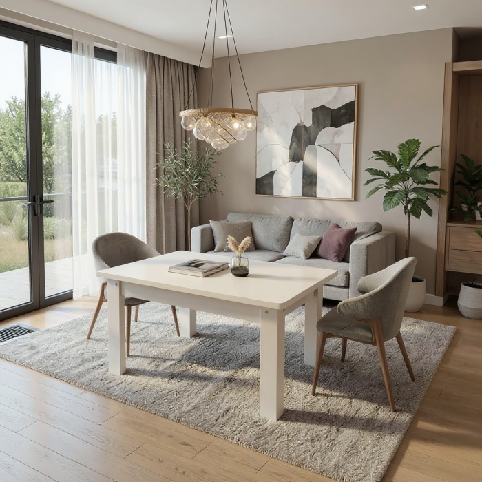 Masa bucatarie KC-6 Alb 100x60x74 cm [3]