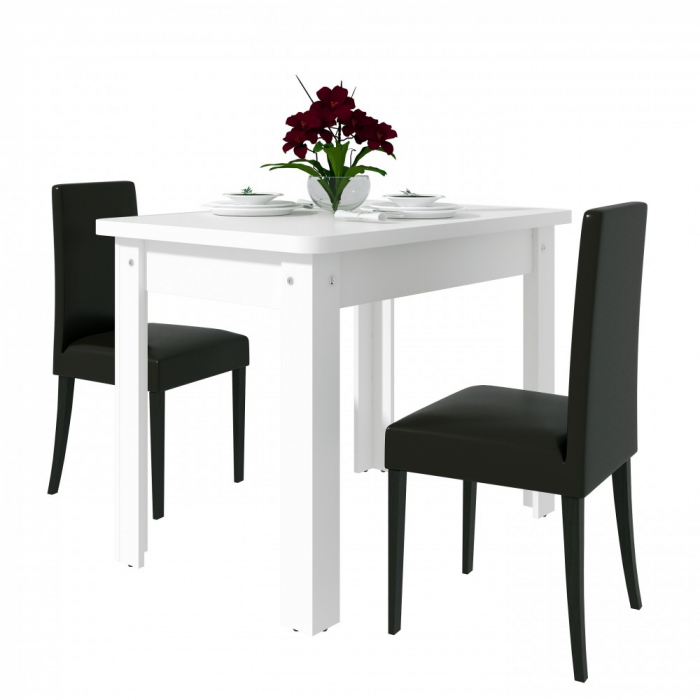 Masa Bucatarie KC-6 Ro Alb 100x67x77 cm [2]