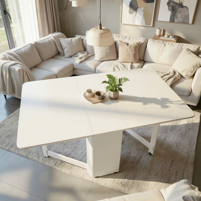 Masa Plianta Ro Alb 166x80x75 cm [2]