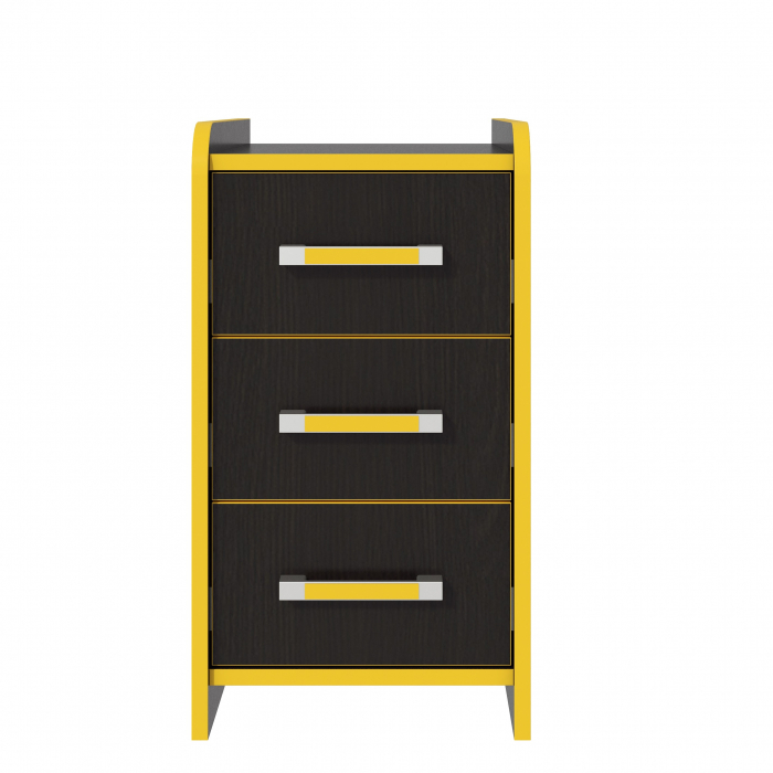 Noptiera Birou PC KL 9.3 Wenge+Galben [3]