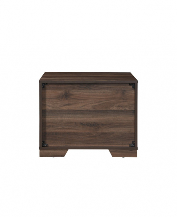 Noptiera Nora cu 2 sertare, culoare Gri + Nuc, 60x45x47cm [5]