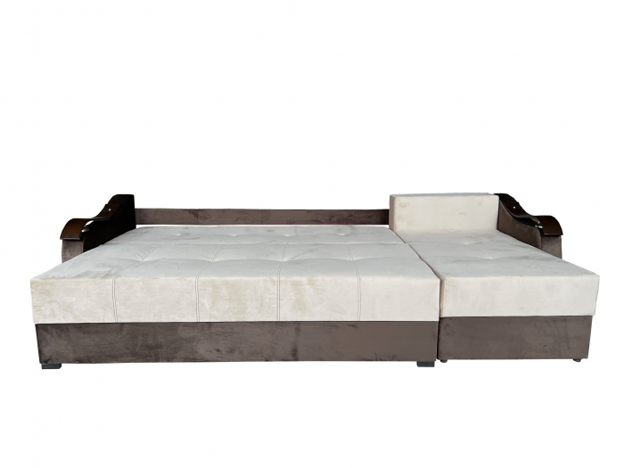 Coltar Extensibil Dana, 300X145X70 cm, Maro, Crem [2]