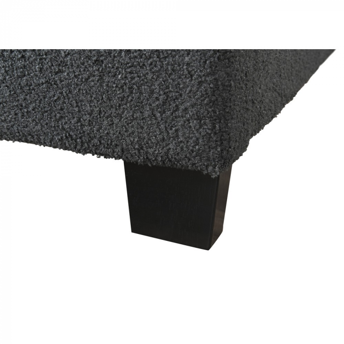 Pat tapitat Comfort 1 cu LED, 160x200, cadru din lemn cu somiera fixa, culoare Gri [5]