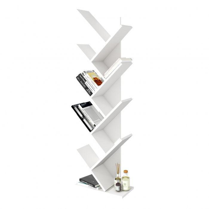 Raft Pentru Carti, 43x20x143 cm, Alb [3]