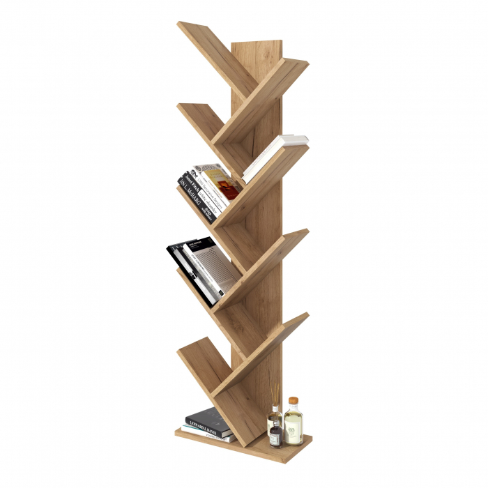 Raft pentru carti, 43x20x143cm, Stejar k003 [3]