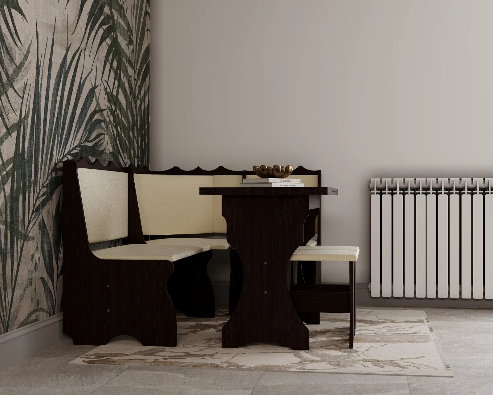 Set bucatarie Siria cu masa extensibila si 2 tabureti Wenge [3]