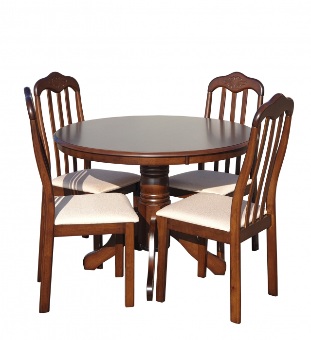 Set Masa RH7066T + 4 Scaune 559C,101x101x78 cm, Dirty Oak [2]