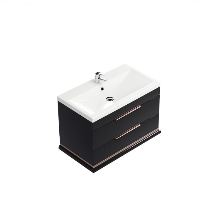 Set mobilier baie Hermes 800, Negru [2]