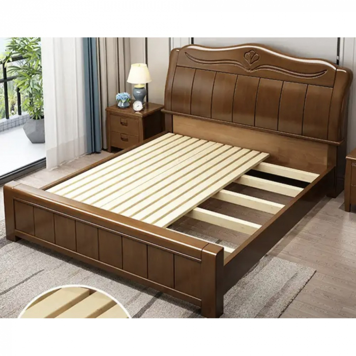 Set pat 160 + doua noptiere MU11, 160x200cm, Nuc [2]