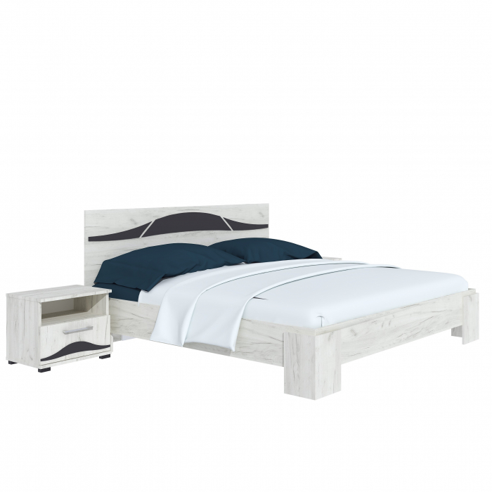 Set pat Laguna + 2 noptiere Stejar K001 [2]