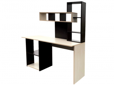 Birou Olimp, 120/55/155 cm, Wenge+Mesteacan [1]