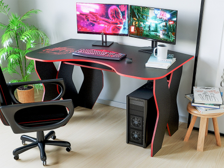MOBILIER BIROU - Birou Pc Kl 9.0 Wenge+Rosu