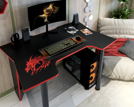 Birou Pc Kl 9.1 Wenge+Rosu [2]